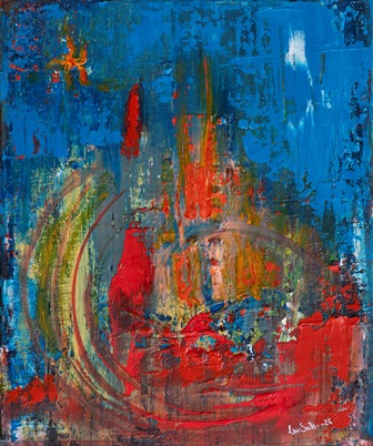 The Dance of Fire and Water 2025 (46x55 cm)